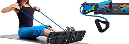 Resistance Bands with 9 in 1 push up Board Multi Function Exercise Equipment