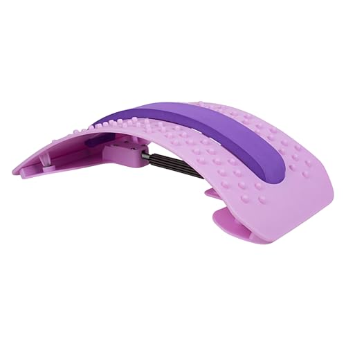 Back Stretcher Board,Adjustable Spine Corrector | Upper and Lower Back Stretcher,for Sleeping Yoga Pilates Home Travel Dorm Women Men Adults Seniors - color: Purple