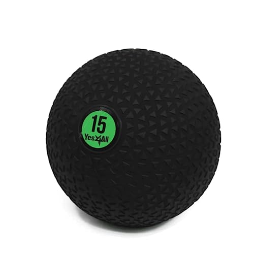 Yes4All Slam Balls, 10-40lb Weighted Ball Weight, Durable PVC Sand Filled Workout Dynamic Slam Ball for Strength Training, Triangle, Black, 15lbs - color: C. Triangle Black, style: C. 15lbs