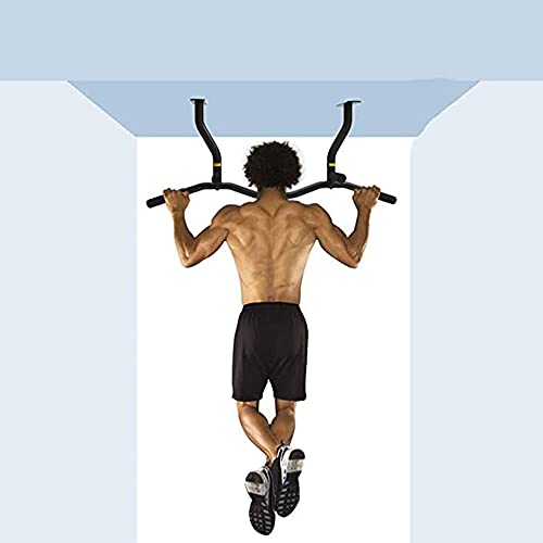 Wall Mounted Pull Up Bar for Outdoor, Heavy Duty Wall Mount Chin Up Bar with Multi-Grip, Fitness Bar Dip Station - Max Supports to 440 Lbs/A