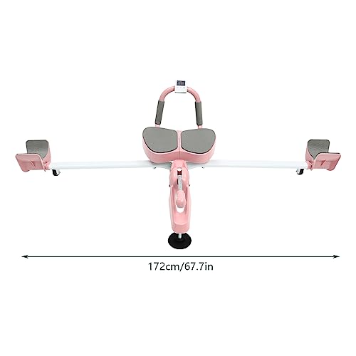 Leg Stretcher, 265LBS Leg Stretch Machine, Adjustable 3 Bar Leg Split Extension Machine with Forward Reverse Magnetic Timer PU Cushion Flexibility Stretching Equipment to Stretch - color: Pink