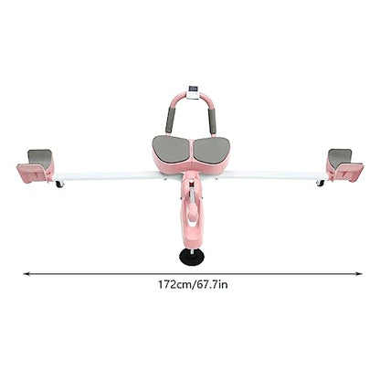 Leg Stretcher, 265LBS Leg Stretch Machine, Adjustable 3 Bar Leg Split Extension Machine with Forward Reverse Magnetic Timer PU Cushion Flexibility Stretching Equipment to Stretch - color: Pink