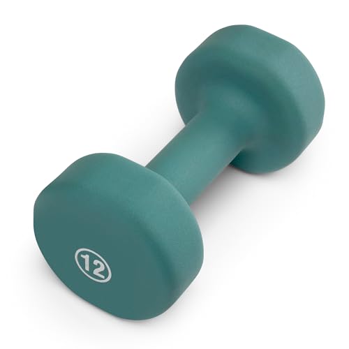 Marcy Colored Neoprene Dumbbell (Sold in Singles or Set) Hand Weights, Exercise Free Weights for Home Gym - color: J. Sage Green - 12lb - Single