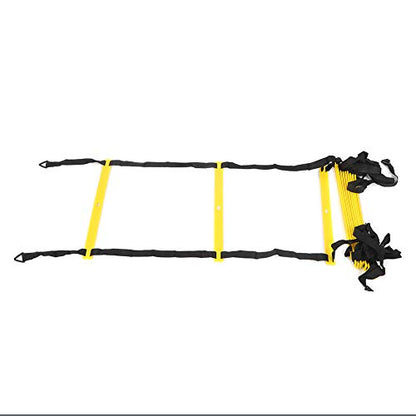 12 Rungs Running Competition Football Training Ladder, Soft Agile Speed Ladder with Reinforced Belt, Adjustable Rung Spacing for Warm - Up Exercise, Coordination and Flexibility Tr
