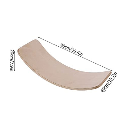 Wooden Toys, Multifunctional Wooden Balance Board Training Curved Rocker Board Fitness Accessory