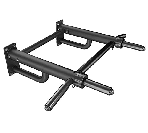 Multifunctional Wall Mounte Pull Up Bar, Wall Mounted Pull Up Bar for Indoor and Outdoor Use, Maximum Weight 440 Lbs, Very Suitable for Fitness Men and Women - color: Black