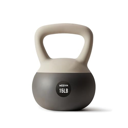 WeGym Soft Kettlebells and Kettlebell Sets for Home Strength Training - color: Sandstone, style: 15LB