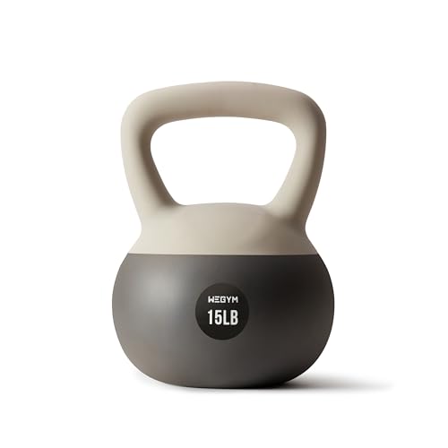 WeGym Soft Kettlebells and Kettlebell Sets for Home Strength Training - color: Sandstone, style: 15LB