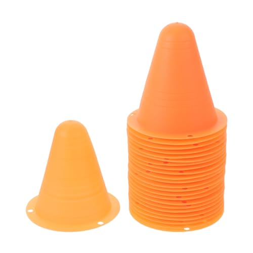 24pcs Football Drill Cones: Kids Soccer Agility Training Cones for Sports Practice Inline Roller Skating, Small Plastic Markers for Outdoor