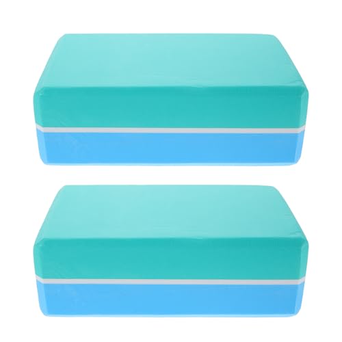 2pcs Blue Yoga Blocks: Non Slip Blocks Non Slip Foam Bricks Anti Tilt Lightweight High Density Yoga Accessories For Sports Meditation Fitness Stretching Toning