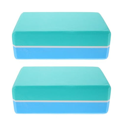 2pcs Blue Yoga Blocks: Non Slip Blocks Non Slip Foam Bricks Anti Tilt Lightweight High Density Yoga Accessories For Sports Meditation Fitness Stretching Toning