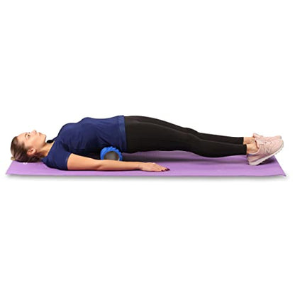 DRUNA Foam Roller for Muscle Massage, Pilates & Yoga 13"x5.5" Medium Firm PVC Foam Roller for Deep Tissue Massage, Recovery & Flexibility (Black) - color: Black