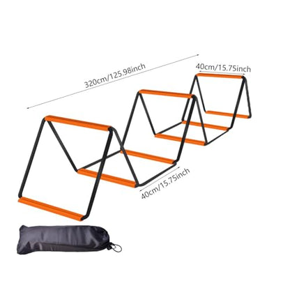 Menolana Agility Ladder Football Footwork Ladder Balance Foldable Agility Training Equipment Speed Ladder for Outdoor Sports Workout - size: 8 Grids With Bag
