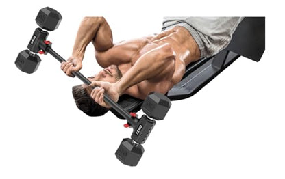 Dumbbell Converter - Turn Dumbbells into Barbell Set, Up to 220LB Capacity