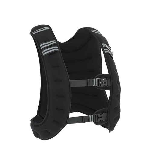 Workout Weighted Vest, 15lb/20lbs Weight Vest with Reflective Stripe for Strength Training, Running, Weightlifting, Fitness, Muscle Building, and Weight Loss, Soft, Slim Design with Weights Included - size: 15 lbs