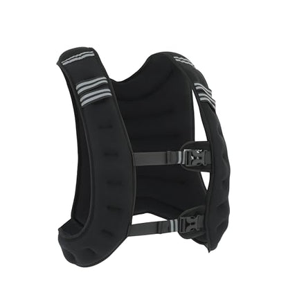 Workout Weighted Vest, 15lb/20lbs Weight Vest with Reflective Stripe for Strength Training, Running, Weightlifting, Fitness, Muscle Building, and Weight Loss, Soft, Slim Design with Weights Included - size: 20 lbs