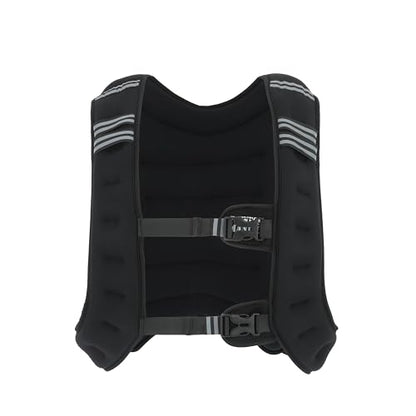 Workout Weighted Vest, 15lb/20lbs Weight Vest with Reflective Stripe for Strength Training, Running, Weightlifting, Fitness, Muscle Building, and Weight Loss, Soft, Slim Design with Weights Included - size: 20 lbs