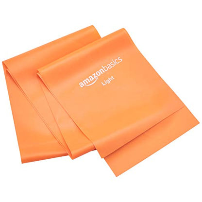 Amazon Basics Resistance Bands for Stretching, Strength Training and Exercise, Set of 3, Orange/Green/Pink