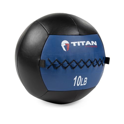 Titan Fitness Soft Leather Medicine Wall Ball Durable, Endurance, Cardio, Core Strength