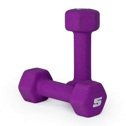 CAP Barbell Neoprene Dumbbell Weights Pairs & Sets | Color Series - style: 5 lb Pair