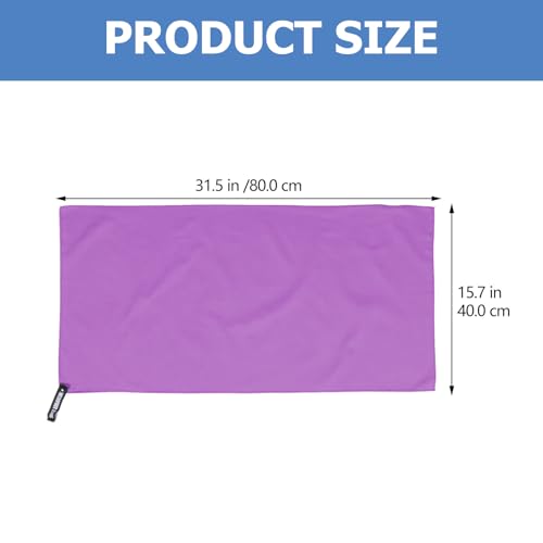Yardwe Quick-Drying Sports Towel Microfiber Sweat Absorbent 40X80Cm with Purple Mesh Bag Compact Travel Outdoor Yoga Camping Towel