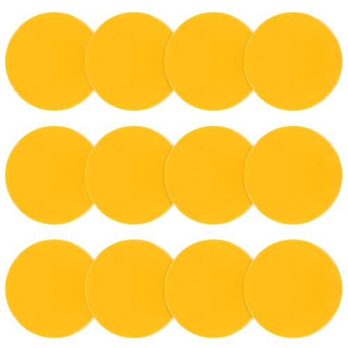 4inch & 9inch Poly Spots Spot Markers for Gym Floor, 12/24 Pcs Flat Cones Non-Slip Rubber Floor Dots Agility Markers for Soccer Basketball Sports Speed Training, Dance, Classroom Activities - style: 12Pcs 9 inch Yellow