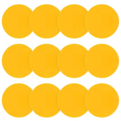 4inch & 9inch Poly Spots Spot Markers for Gym Floor, 12/24 Pcs Flat Cones Non-Slip Rubber Floor Dots Agility Markers for Soccer Basketball Sports Speed Training, Dance, Classroom Activities - style: 12Pcs 9 inch Yellow