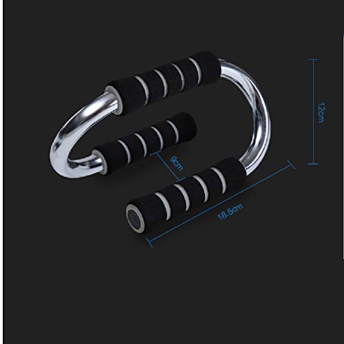 Metal Push Up Bracket- Bars - Strong Chrome Steel Pushup Stands with Comfortable Foam Grip,Sturdy and Less Wrist Strain
