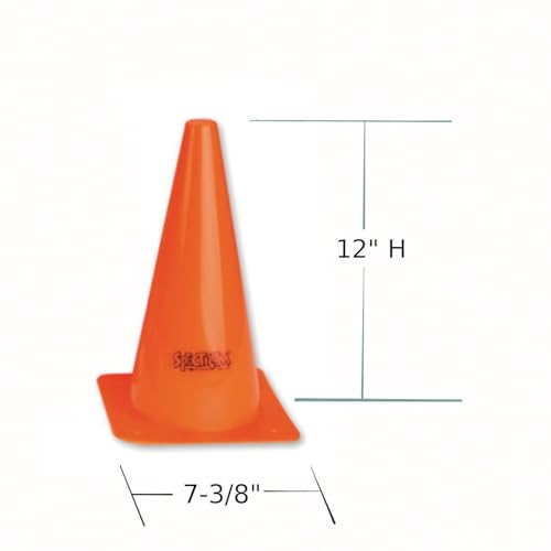 Spectrum™ Orange Cones, 12" (Set of 6)