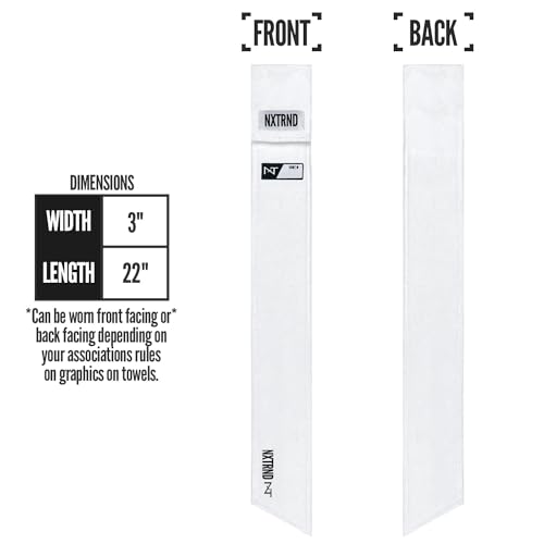 Nxtrnd Streamer Football Towel, Thin Sports Towel, Dries Hands & Football Accessories (White) - color: White