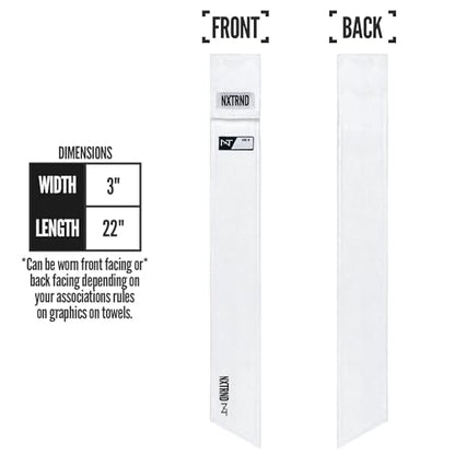 Nxtrnd Streamer Football Towel, Thin Sports Towel, Dries Hands & Football Accessories (White) - color: White