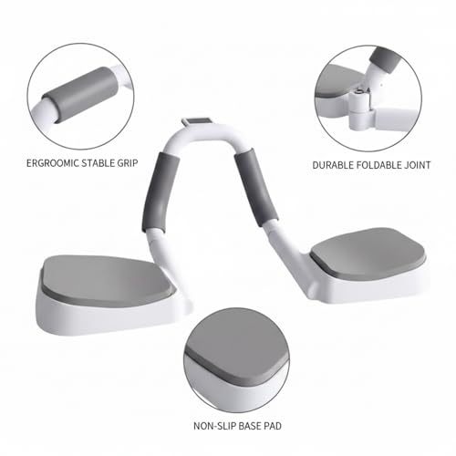 Foldable Push-Up Board, PP Plastic Strength Training Stand with Stable Grip for Home Gym, 11 x 7.9 x 3.9 Inches (1 PC) - color: White