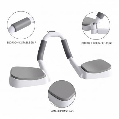 Foldable Push-Up Board, PP Plastic Strength Training Stand with Stable Grip for Home Gym, 11 x 7.9 x 3.9 Inches (1 PC) - color: White