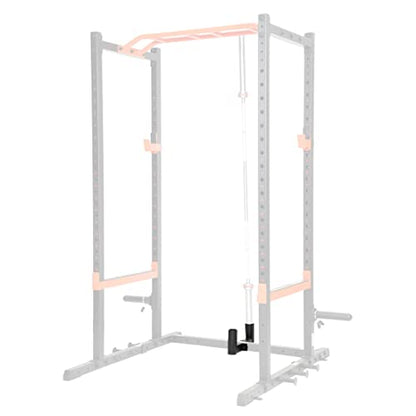 Sunny Health & Fitness Power Cage Squat Rack Upgrade Attachments, Dip Bar, Plate Bar Holder, Belt Squat, J Hook, Lat, Adapter, U Ring, Pull Up Bar, Landmine, Captain's Chair, Tricep Rope For Home Gym - style: Bar Holder