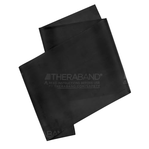 THERABAND Professional Resistance Band 6 Ft, Special Heavy Black Level 6, Latex Exercise Band for Physical Therapy, Strength Training, Pilates & Home Workouts