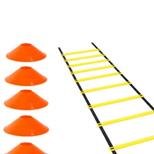 Alomejor Agility Ladder, 12 Rung 20ft Speed Training Equipment Set with Adjustable Rungs and Carrying Bag, for Soccer Sports and Agility Training