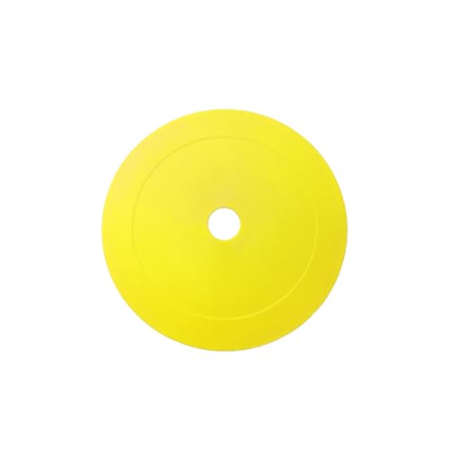Spot Markers for Coaches/Training Equipment (Set of 10) Dots/Flat Cones - Non-Slip Spot Marker for Games and Sport Activities. Soccer, Football, Baseballm Basketball and More - color: Yellow