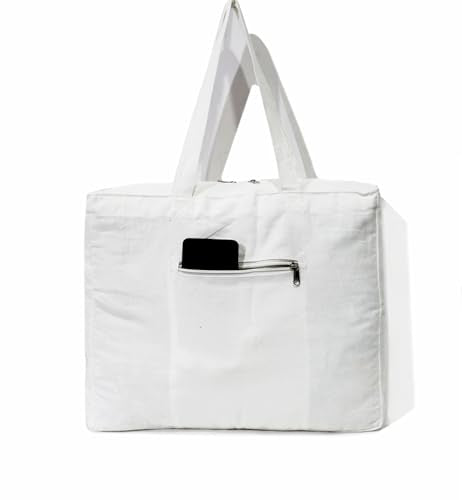 INDIAN CRAFT CASTLE Tote Bag with Yoga Mat Carrier Pocket Carryall Shoulder Bag for Office, Workout, Pilates, Travel, Beach and Gym