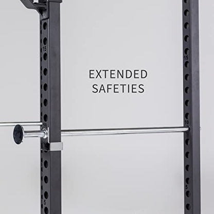 REP Fitness PR-1100 Power Rack Home Gym System, Squat Cage with Attachment Compatibility Multi-Grip Pull Up Bar, Adjustable J Cups, Extended Safeties, 700 lb Capacity, Strength Training Equipment - style: Power Rack + Weight Storage