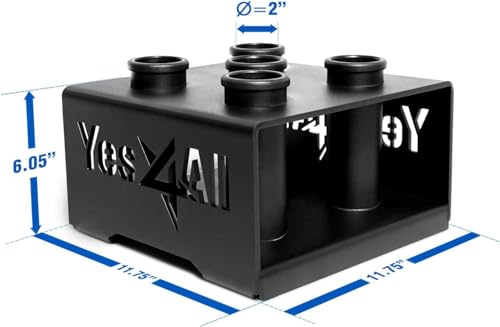 Yes4All Vertical Storage Rack, Home Gym Organizer, Barbell & Dumbbell Rack for 2-inch Olympic & Curl Bars - color: C. Black
