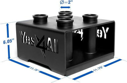 Yes4All Vertical Storage Rack, Home Gym Organizer, Barbell & Dumbbell Rack for 2-inch Olympic & Curl Bars - color: C. Black