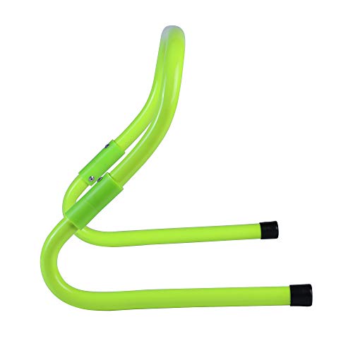 Agility Hurdle, Indoor Outdoor Sports Training Equipment for Track, Basketball, Football & Soccer - Height Adjustable, Bright Green