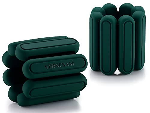 STONESAM Wrist & Ankle Weight for Women-Set of 2 (1lb) - color: Blackish green