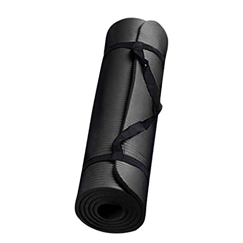 Workout Mats for Home Gym, Antitear Nonslip Durable Gym Mat with Carrying Strap,Professional High Density Comfortable Pilates Mat for Stretching Home Exercises Indoor Workouts Floor Sport Fitness