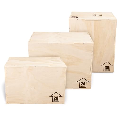 GoSports Fitness 3-in-1 Plyo Jump Box - Small, Standard, or XL - Launch Box Exercises for All Skill Levels - style: XL - 20" x 24 Inch x 30"