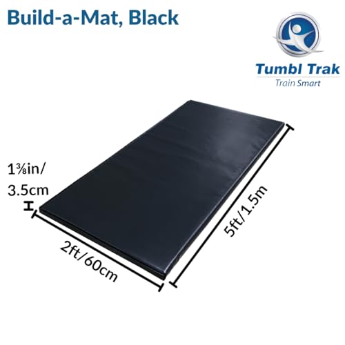 Tumbl Trak Build-A-Mat for Gymnastics, Cheer, Dance, and Fitness - color: Black, size: 2Ft x 5Ft x 1-3/8In