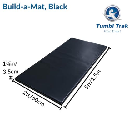 Tumbl Trak Build-A-Mat for Gymnastics, Cheer, Dance, and Fitness - color: Black, size: 2Ft x 5Ft x 1-3/8In