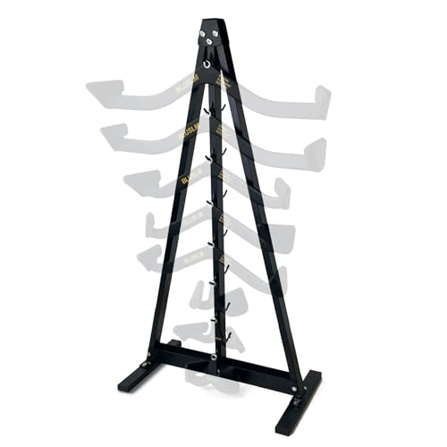 BLUSLM Lat Pull Down Bar Gym Accessory Rack, Lat Pulldown Attachments Cable Attachment Storage Rack for Mag Grip - Home Gym Fitness Heavy Duty A-Frame Stand - color: BIG S-ZHIJIA