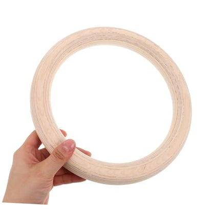 GANAZONO Gymnastic for Training Wooden Exercise with Adjustable Straps for Pull Ups and Dips Versatile Strength Training Equipment for