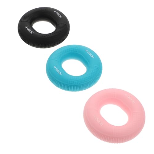 3Pcs Hand Grip Strength Trainer Multi-resistance Forearm Exerciser Rings for Grip and Finger Strength Portable Practical Hand Training Tool